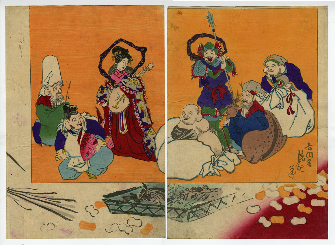 小林清親(こばやしきよちか) - 七福神 - 浮世絵販売 - 浮世絵