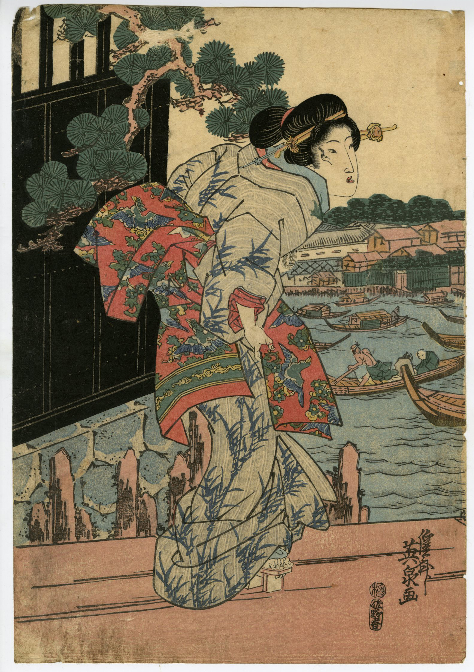 英泉(えいせん) - 美人 - 浮世絵販売 - 浮世絵ぎゃらりい秋華洞