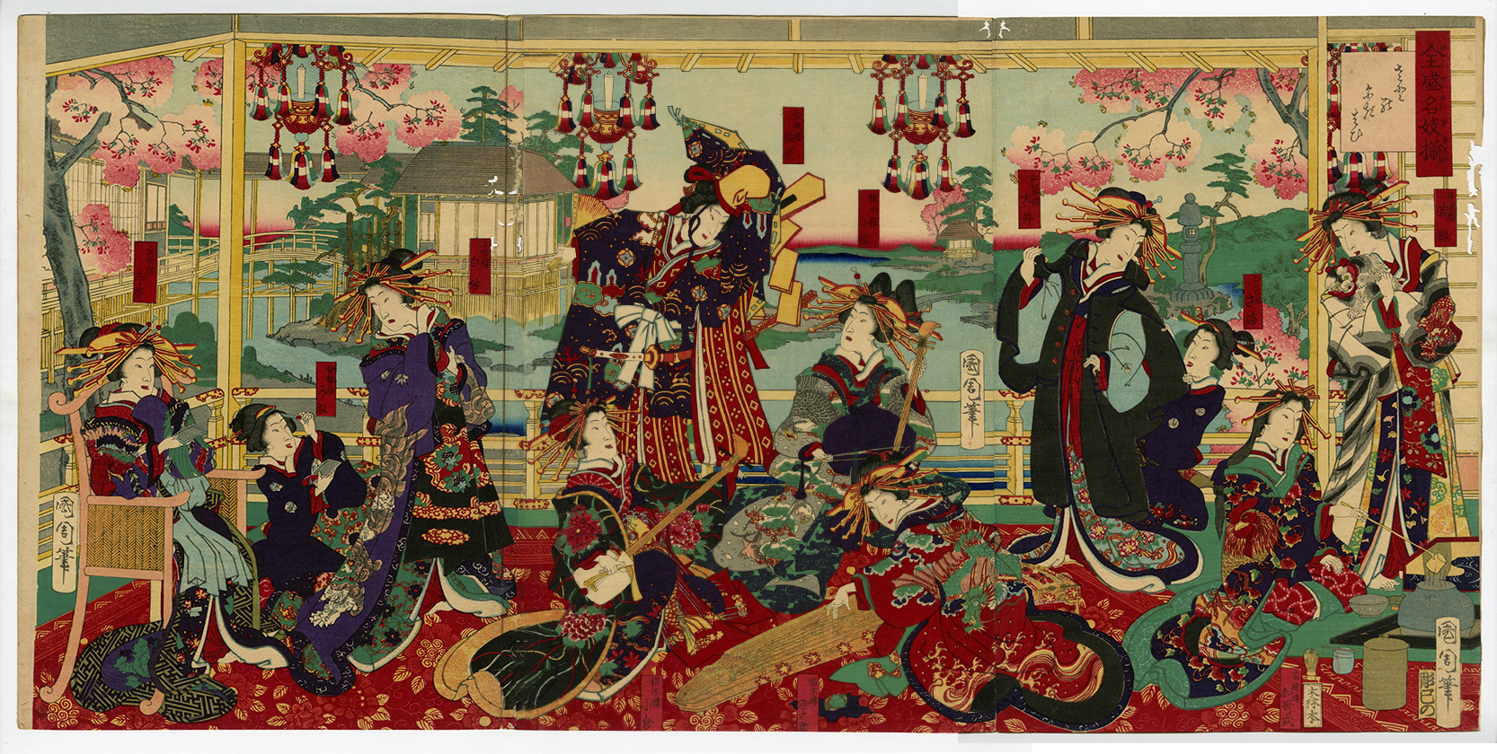 周延(ちかのぶ) - 立見 松竹梅之内 男舞之梅 - 浮世絵販売