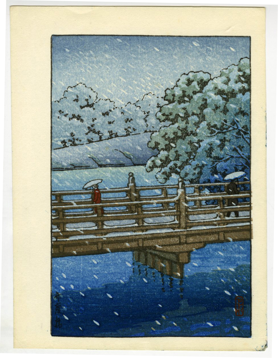 川瀬巴水(かわせはすい) - 弁慶橋 - 新版画販売 - 浮世絵ぎゃらりい秋華洞