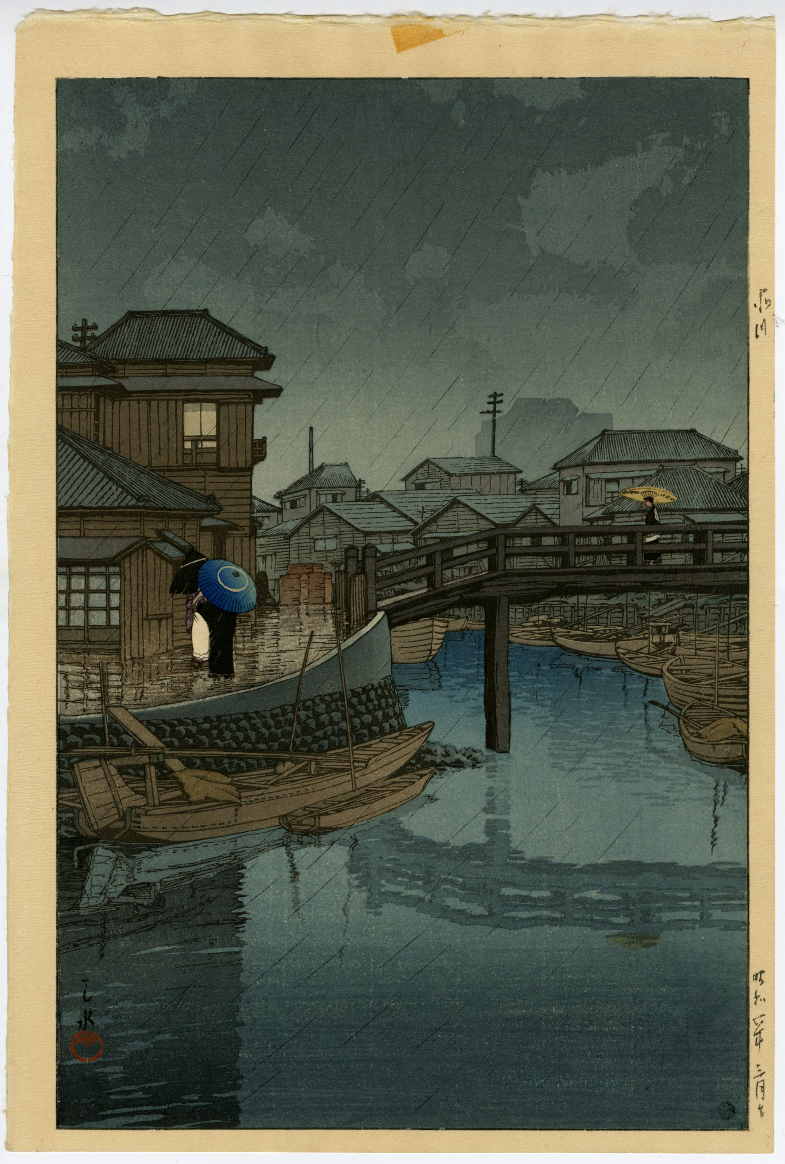 川瀬巴水(かわせはすい) - 品川 - 新版画販売 - 浮世絵ぎゃらりい秋華洞