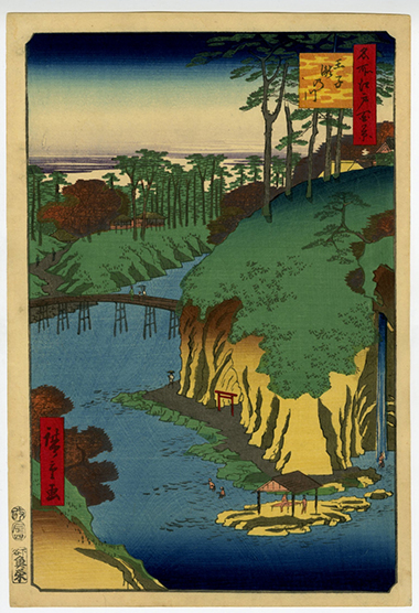Hiroshige@The series One Hundred Famous Views of Edo,Takino River of Oji