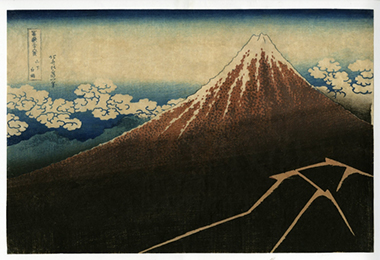 Hokusai@Shower Below the Summit, Thirty-six Views of Mount Fuji