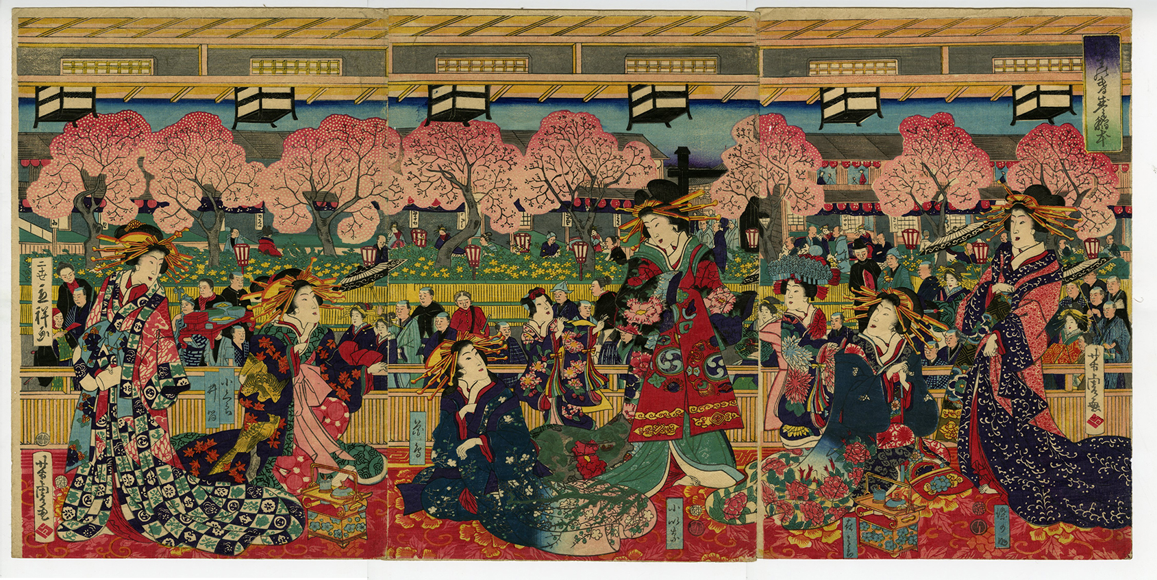 芳虎(よしとら) - 弥生の春盛る稲本 - 浮世絵販売 - 浮世絵ぎゃらりい秋華洞