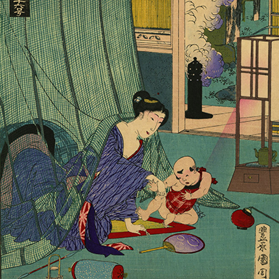 浮世絵、當勢三十二想(夢を見た想）豊原国周画 国周(くにちか) - 当勢三十二想 篤があり相 - 浮世絵販売