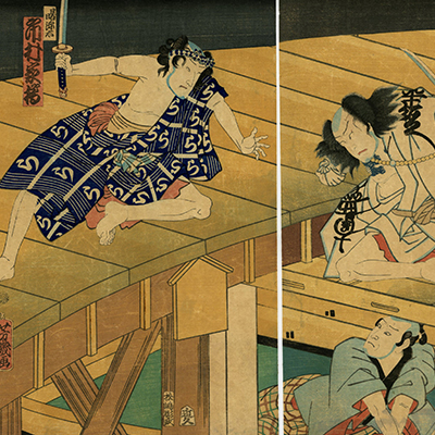 芳幾(よしいく) - 摂州一ノ谷源平合戦之図 - 浮世絵販売