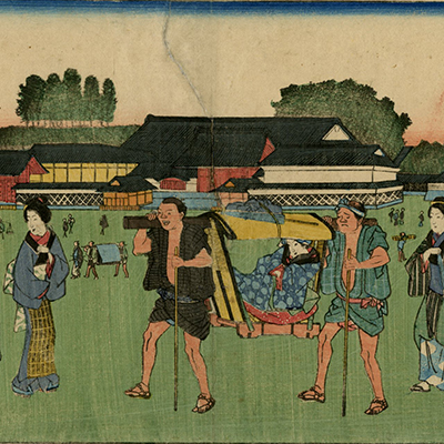 広重(ひろしげ) - 名所江戸百景 京橋竹がし - 浮世絵販売