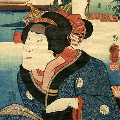 国芳(くによし) - 武勇百伝 白藤彦七郎 兵庫津和田之岬福海寺へ尊氏を