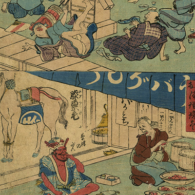 国輝Ⅲ(くにてる) - 死絵 四代目助高屋高助 - 浮世絵販売 - 浮世絵