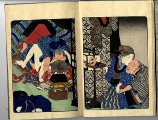 春画。絹織物絵巻　恋の十二景 春画。絹織物絵巻 恋の十二景 春画。絹織物絵巻 恋の十二景